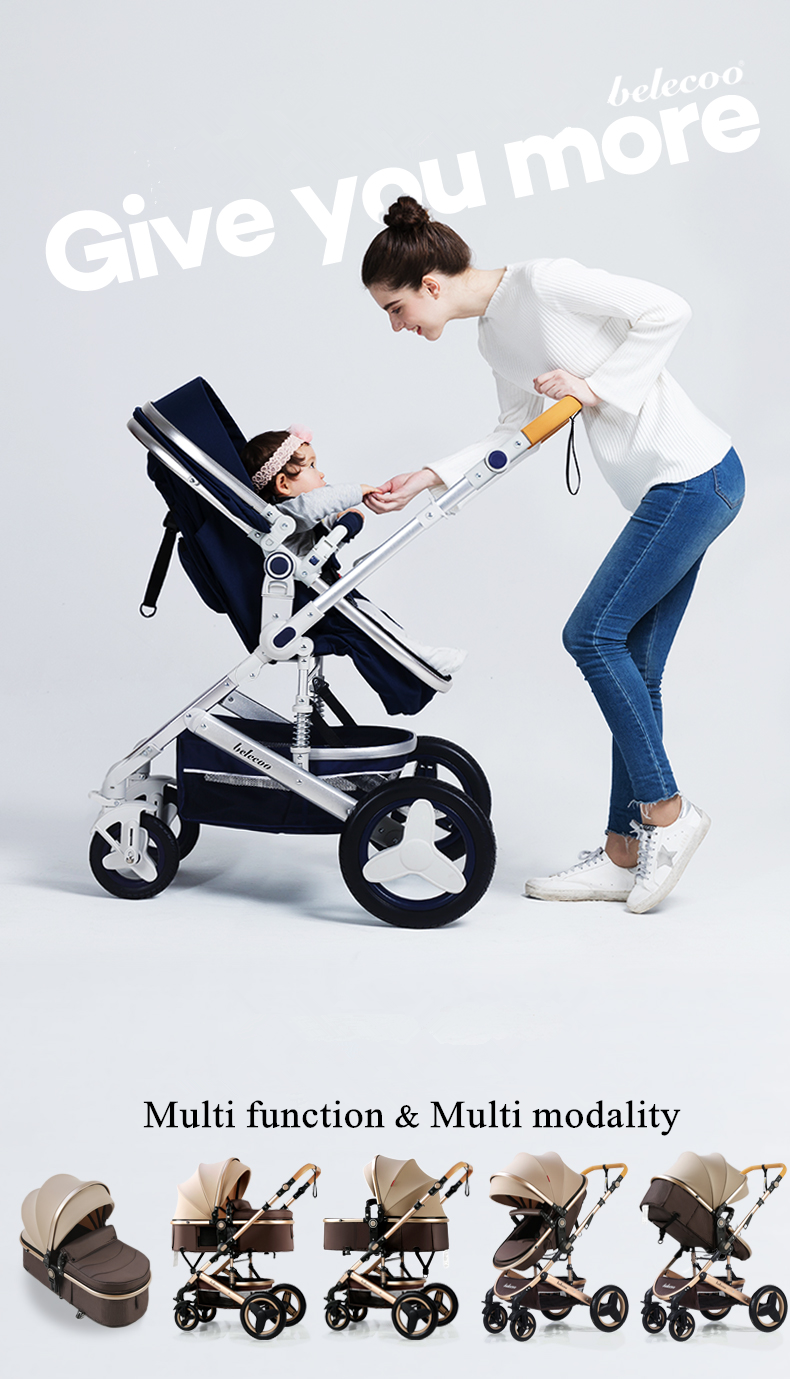 2-in-1 Baby Stroller – Lightweight, Foldable & 4-Wheel Design