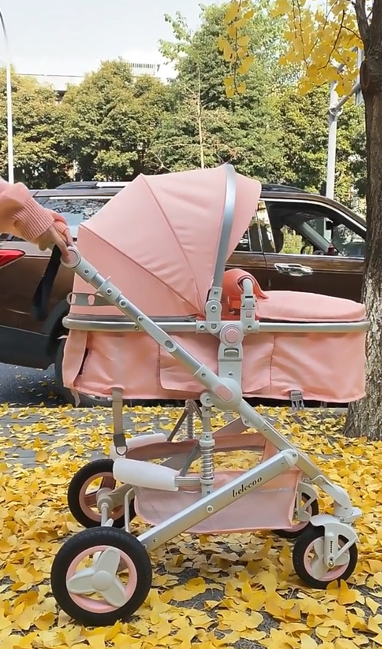 2-in-1 Baby Stroller – Lightweight, Foldable & 4-Wheel Design