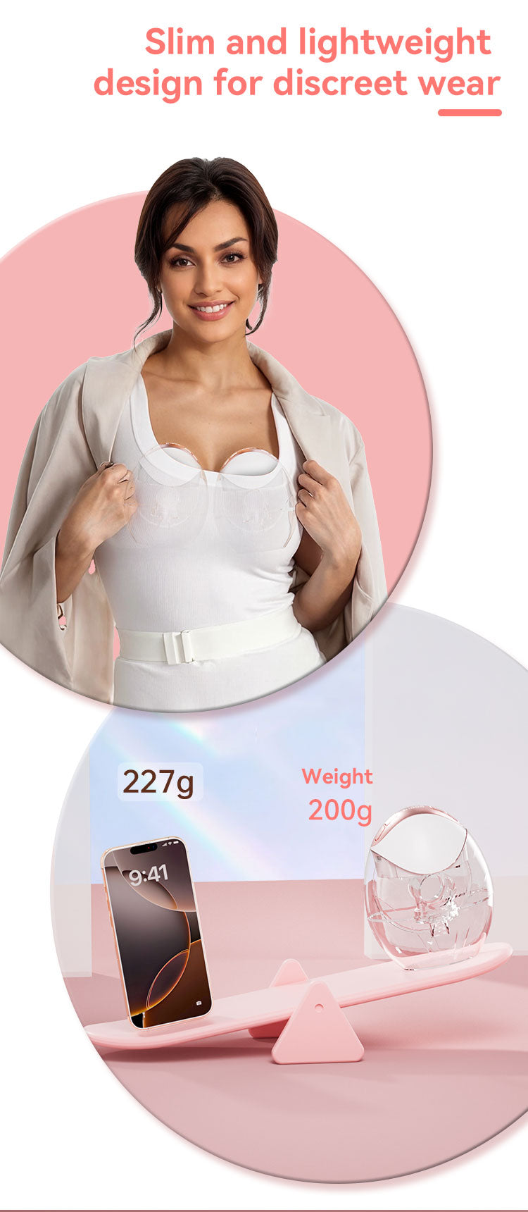 12-Level Wireless Smart Breast Pump – Portable, Hands-Free & Wearable